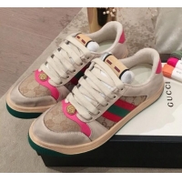 Lowest Cost Gucci Screener GG Low-top Sneaker G11601 Pink 2020