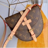 Luxury Discount Louis Vuitton Vintage Monogram Canvas Saddle Shoulder Bag M45443 Nude 2019