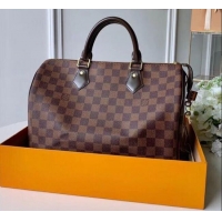 Classic Faux Louis Vuitton Damier Ebene Canvas Speedy 30 Top Handle Bag N41364 2020