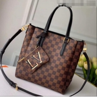 Discount Louis Vuitton Belmont PM Damier Ebene Canvas Tote Bag N60297 Black 2020