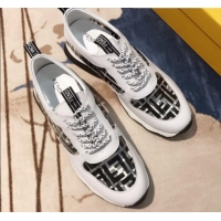 Best Quality Fendi FF PVC and Calfskin Sneakers G60133 White/Black