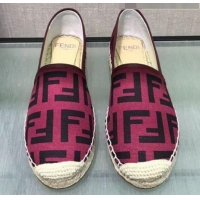 Top Quality Fendi FF Canvas Espadrilles G70145 Purple