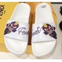 Shop Duplicate Fendi Bag Bugs Flat Slide Sandals G82157