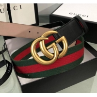 Wholesale Gucci Web Fabric Belt Width 38mm with GG Buckle 20651 Red/Green/Gold