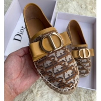 Super Quality Dior CD Bow Espadrilles in Coffee Oblique Canvas G12011 2020