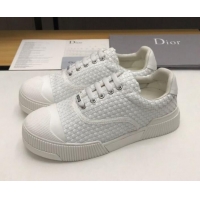 New Style Dior D-Smash Woven Calfskin Sneakers G21813 White 2020