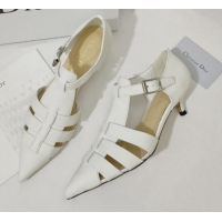 Perfect Dior Sauvage Calfskin Strap Pumps G22340 White 2020