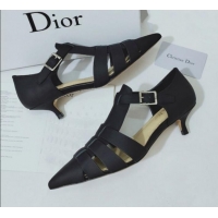 Best Luxury Dior Sauvage Calfskin Strap Pumps G22340 Black 2020