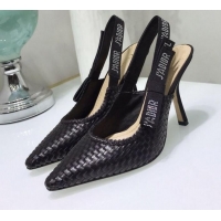 Most Popular Dior J'Adior Slingback High-Heel Pumps in Braided Black Lambskin G23125 2020