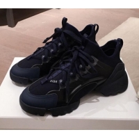 Elegant Dior D-Connect Neoprene Low-top Sneakers G11644 Indigo Blue 2020