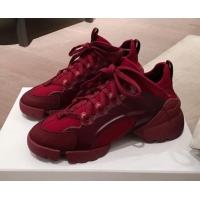 Best Price Dior D-Connect Neoprene Low-top Sneakers G11644 Burgundy 2020