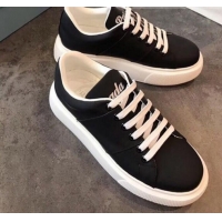 Pretty Style Prada Calfskin Logo Back Sneakers P91907 Black