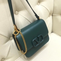 Reproduction VALENTINO VLOCK Origianl leather shoulder bag 0906 green