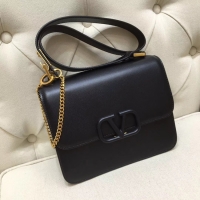 Unique Style VALENTINO VLOCK Origianl leather shoulder bag 0908 black