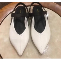 Most Popular Celine Lambskin Philo Slingback Flat C71036 White