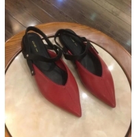 Best Price Celine Lambskin Philo Slingback Flat C71036 Red