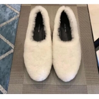 Grade Design Celine Cosy Slipper Flat in Shearing C10322 White