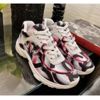 Popular Chanel Colored Logo Print Sneakers G34360 Pink 2020