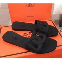 Affordable Price Hermes Aloha Flat Slide Sandals H21701 Black