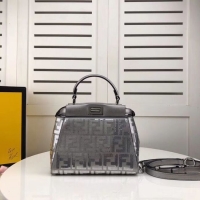 Best Price FENDI PEEKABOO ICONIC leather bag F0335 Silver