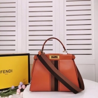 New Style Cheap FENDI PEEKABOO ICONIC leather bag F0826 orange