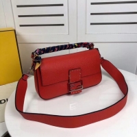 Buy Discount Fendi BAGUETTE leather bag F2466 red