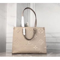 Popular Style Louis Vuitton ONTHEGO Original Leather Bag M44576 Beige