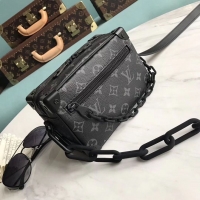 Famous Brand Louis Vuitton Monogram Canvas Original Leather Mini Soft Trunk M44480 Black