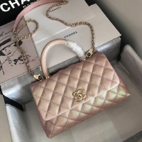 Traditional Specials Chanel Small Flap Bag with Top Handle A92990 Light Pink