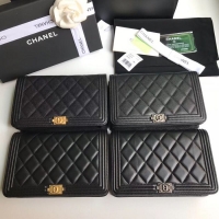 Buy Fashionable Boy Chanel mini Flap Bags Sheepskin Leather A33819 Black