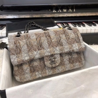 Best Price Chanel 2.55 Series Flap Bag Original Fabric A1112 Gray