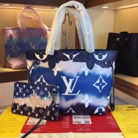 Good Product Louis Vuitton Monogram Canvas Original NEVERFULL M45128 blue