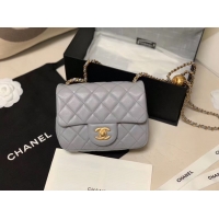 Free Shipping Chanel MINI Flap Bag Original Sheepskin Leather AS1786 Light grey