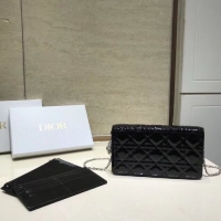 Low Cost LADY DIOR CALFSKIN WALLET C9025A black