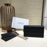 New Classic LADY DIOR CALFSKIN WALLET C9025A black