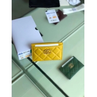 Sumptuous Discount Chanel 19 Card sleeve AP0731 yellow