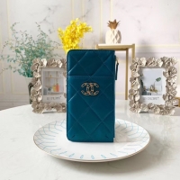 New Stylish CHANEL 19 Mobile phone case Card Holder AP1182 blue