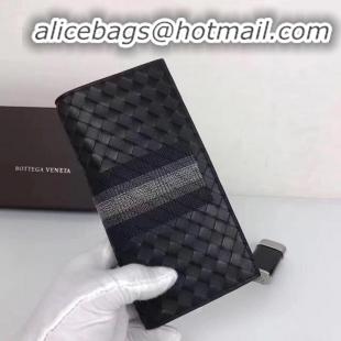 Classic Faux Bottega Veneta Woven Wallet Calfskin Leather BV1730 Black