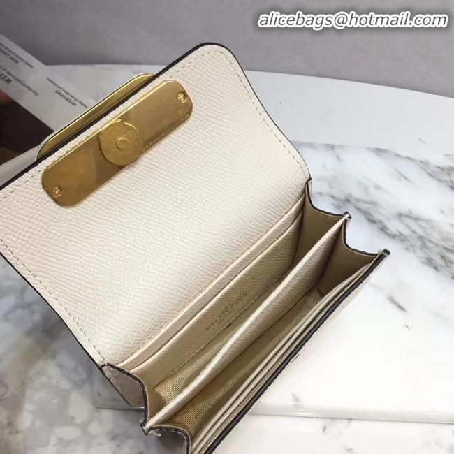 Unique Discount VALENTINO Origianl leather Card Holder 062 white