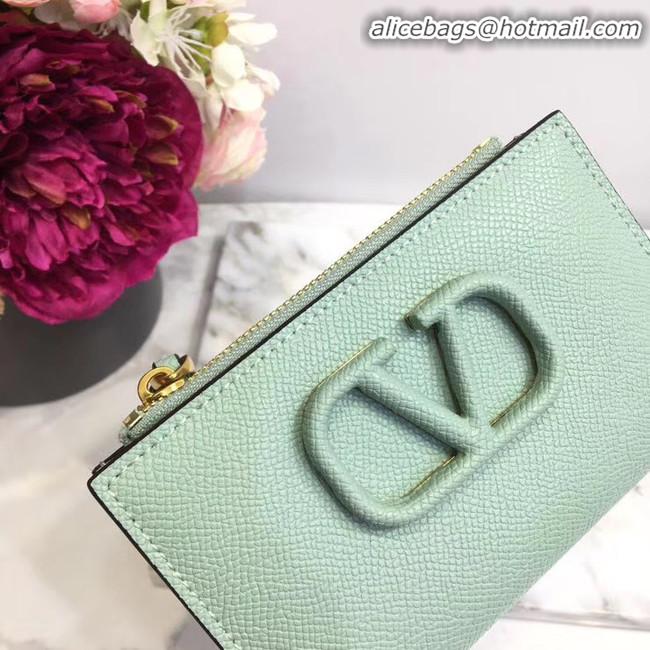 Buy Discount VALENTINO Origianl leather Card Holder 066 blue