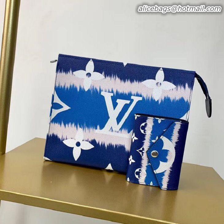 Reproduction Louis Vuitton Escale Poche Toilette 26 M69136 Blue