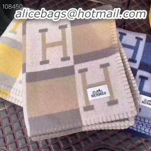 Fashion Discount Hermes Lambswool & Cashmere Shawl & Blanket 71152 Camel