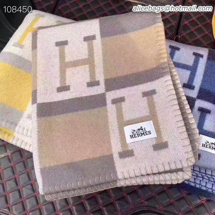 Fashion Discount Hermes Lambswool & Cashmere Shawl & Blanket 71152 Camel