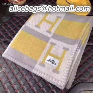 Discount Hermes Lambswool & Cashmere Shawl & Blanket 71152 Yellow