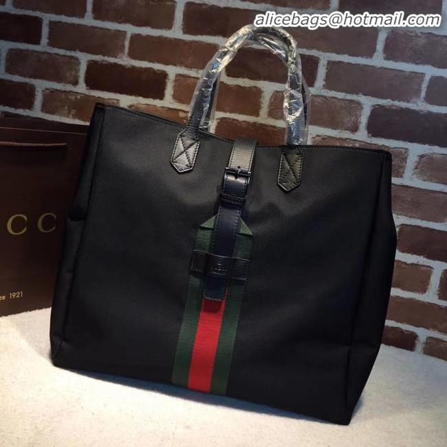 Top Quality Faux Gucci GG Supreme canvas top handle bag 337069 black