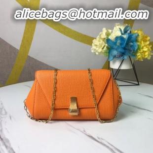 Crafted Bottega Veneta Original Leather Mini Chain Bag BV6700 Orange