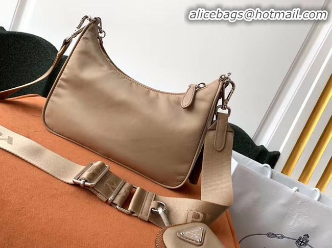 Top Quality Classic Prada Nylon Shoulder Bag 91277 apricot