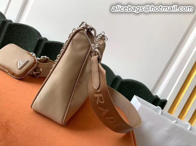 Top Quality Classic Prada Nylon Shoulder Bag 91277 apricot