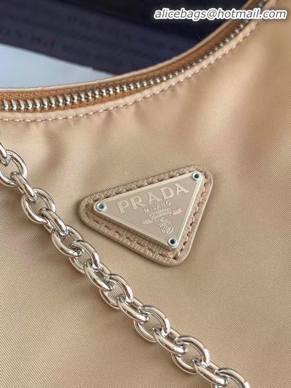 Top Quality Classic Prada Nylon Shoulder Bag 91277 apricot