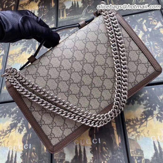 Top Quality Gucci Dionysus GG Supreme Canvas Shoulder Bag 621512 Brown